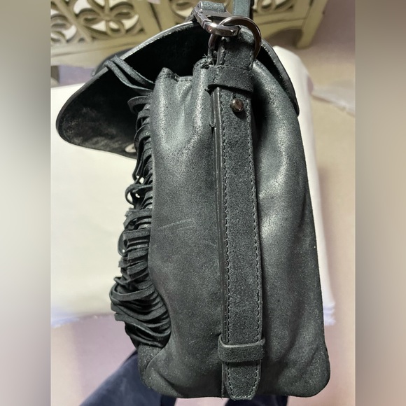 STUART WEITZMAN   LEATHER SATCHEL    Black Black/gray/gold colored hardware. - Picture 3 of 13